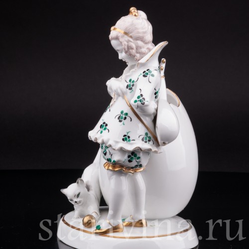 Девочка с кошкой, Hertwig & Co, Германия, 1920-30 гг