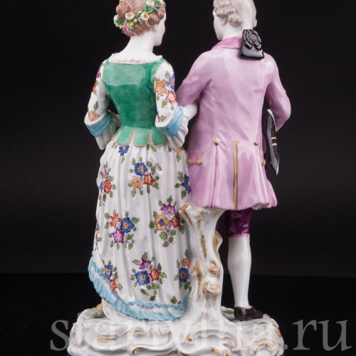 Антикварная фарфоровая статуэтка Жених и невеста, Meissen, Германия, кон. 19 - нач. 20 вв.