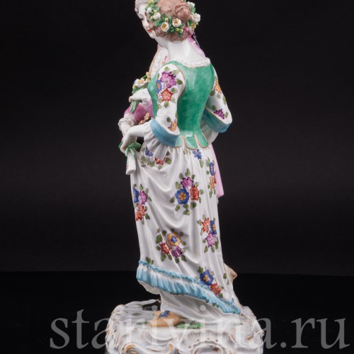 Антикварная фарфоровая статуэтка Жених и невеста, Meissen, Германия, кон. 19 - нач. 20 вв.