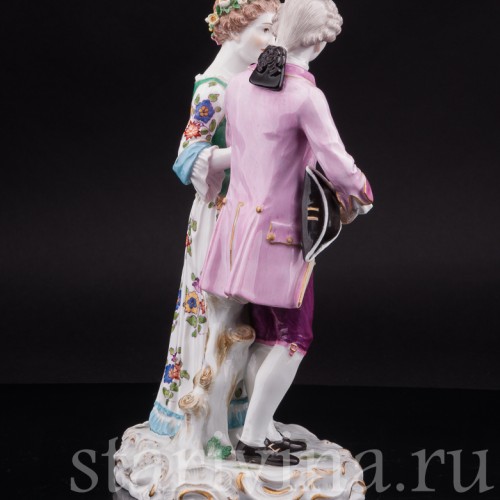 Антикварная фарфоровая статуэтка Жених и невеста, Meissen, Германия, кон. 19 - нач. 20 вв.