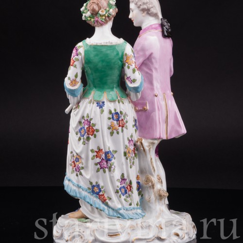 Антикварная фарфоровая статуэтка Жених и невеста, Meissen, Германия, кон. 19 - нач. 20 вв.