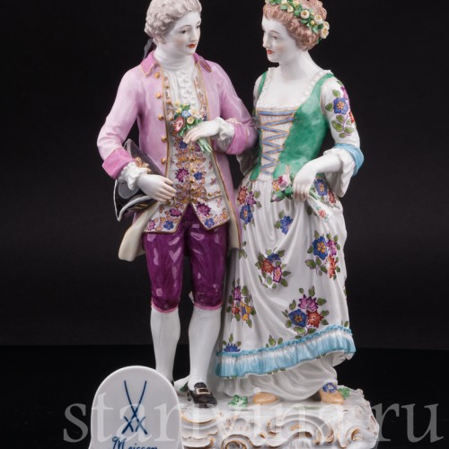 Антикварная фарфоровая статуэтка Жених и невеста, Meissen, Германия, кон. 19 - нач. 20 вв.