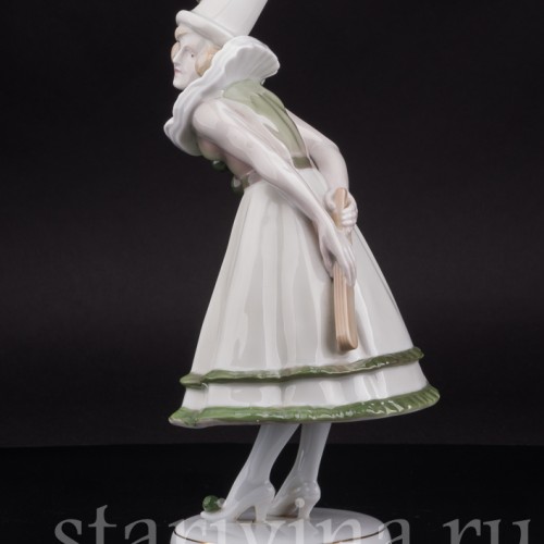 Старинная фигурка из фарфора Пьеретта, Fraureuth, Германия, нач. 20 в.