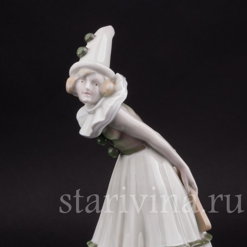 Старинная фигурка из фарфора Пьеретта, Fraureuth, Германия, нач. 20 в.