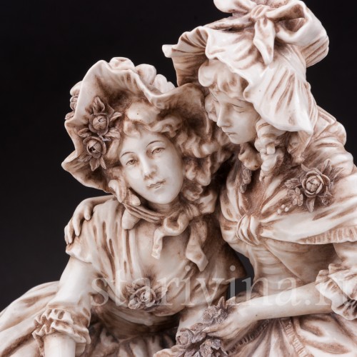 Фарфоровая композиция Сердечный разговор, Ernst Bohne Sohne, Германия, нач. 20 в.