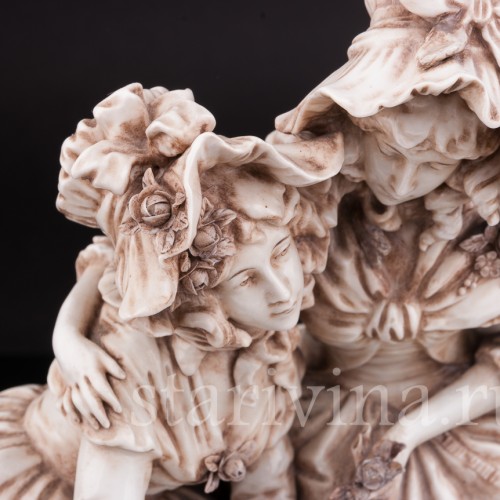 Фарфоровая композиция Сердечный разговор, Ernst Bohne Sohne, Германия, нач. 20 в.