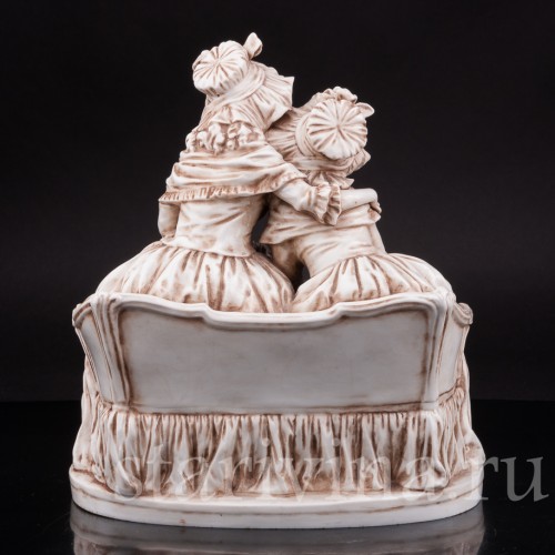 Фарфоровая композиция Сердечный разговор, Ernst Bohne Sohne, Германия, нач. 20 в.