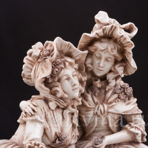 Фарфоровая композиция Сердечный разговор, Ernst Bohne Sohne, Германия, нач. 20 в.