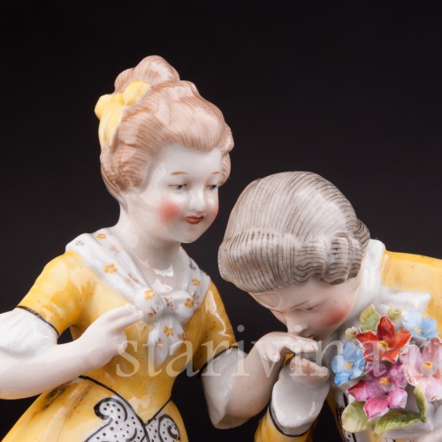 Статуэтка из фарфора Первое свидание, Heubach, Германия, нач. 20 века.