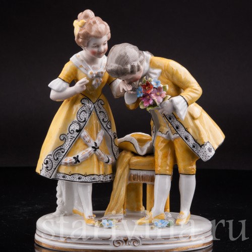 Статуэтка из фарфора Первое свидание, Heubach, Германия, нач. 20 века.