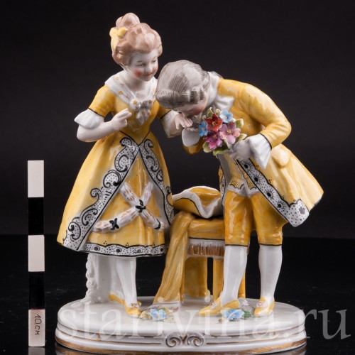 Статуэтка из фарфора Первое свидание, Heubach, Германия, нач. 20 века.