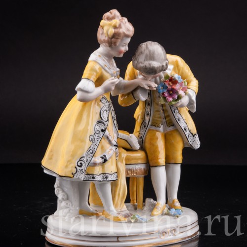 Статуэтка из фарфора Первое свидание, Heubach, Германия, нач. 20 века.