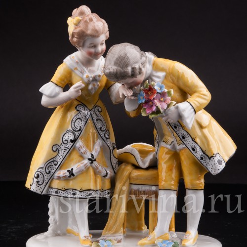 Статуэтка из фарфора Первое свидание, Heubach, Германия, нач. 20 века.