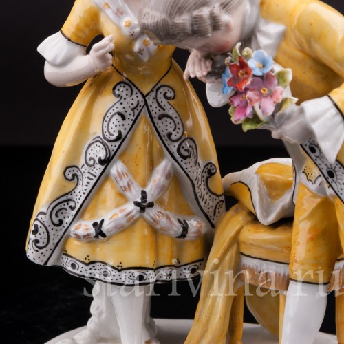 Статуэтка из фарфора Первое свидание, Heubach, Германия, нач. 20 века.