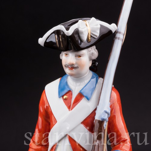 Фарфоровая статуэтка Солдат Саксонии, Meissen, Германия, 1983 год.