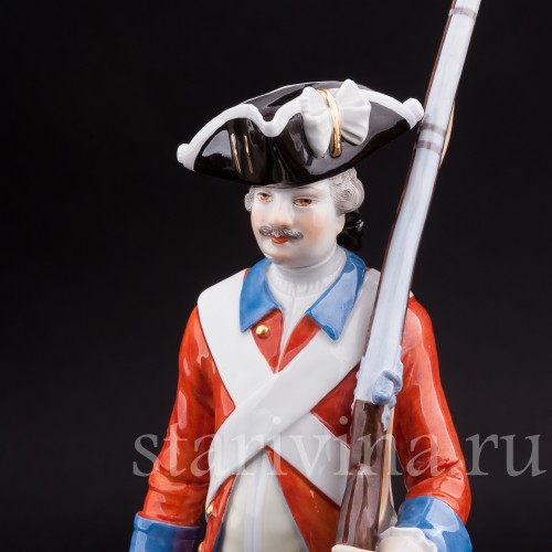 Фарфоровая статуэтка Солдат Саксонии, Meissen, Германия, 1983 год.