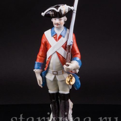 Фарфоровая статуэтка Солдат Саксонии, Meissen, Германия, 1983 год.
