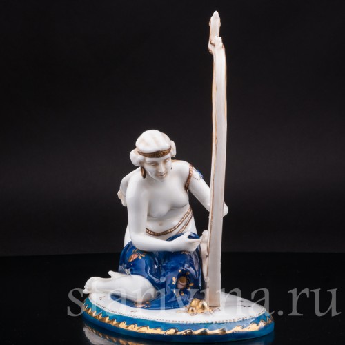 Антикварная статуэтка Одалиска с арфой, E. A. Muller, Германия, нач. 20 в.