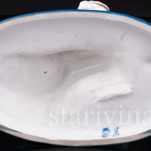 Антикварная статуэтка Одалиска с арфой, E. A. Muller, Германия, нач. 20 в.