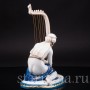 Антикварная статуэтка Одалиска с арфой, E. A. Muller, Германия, нач. 20 в.