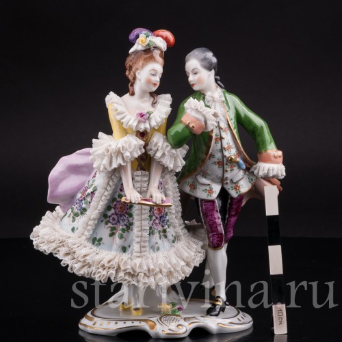 Фарфоровая статуэтка Пара на балу, Volkstedt, Германия, вт. пол. 20 в.