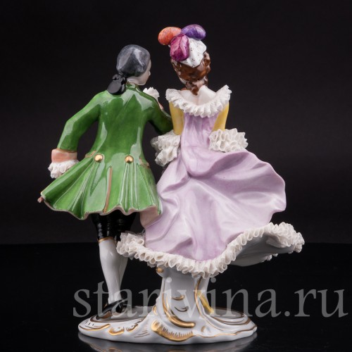 Фарфоровая статуэтка Пара на балу, Volkstedt, Германия, вт. пол. 20 в.