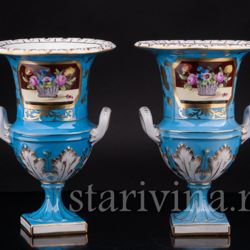 Фарфоровые Вазы-кратеры, Carl Thieme, Германия, с 1918 года.