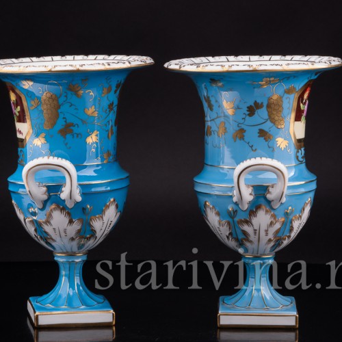 Фарфоровые Вазы-кратеры, Carl Thieme, Германия, с 1918 года.