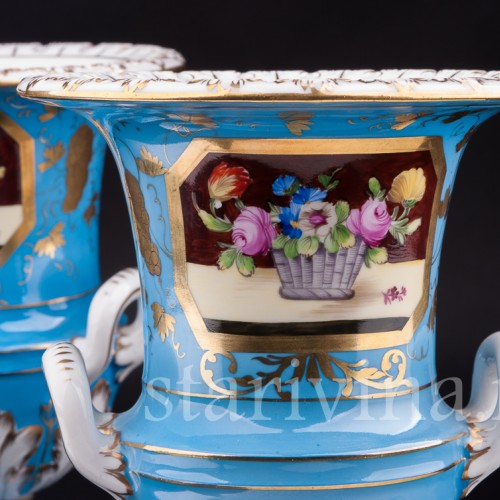 Фарфоровые Вазы-кратеры, Carl Thieme, Германия, с 1918 года.