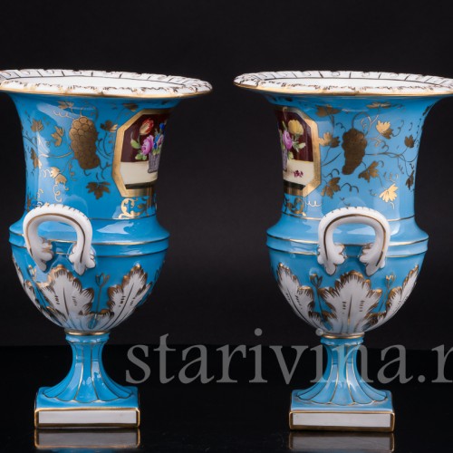 Фарфоровые Вазы-кратеры, Carl Thieme, Германия, с 1918 года.