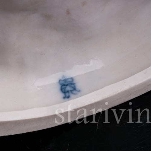 Фарфоровая статуэтка Танцовщица Камарго с кавалером, кружевная, Volkstedt, Германия, до 1935 г.