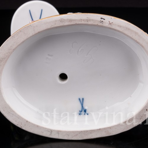 Антикварная статуэтка Аллегория осени, дети с козликом, Meissen, Германия, сер. 19 - нач. 20 вв.