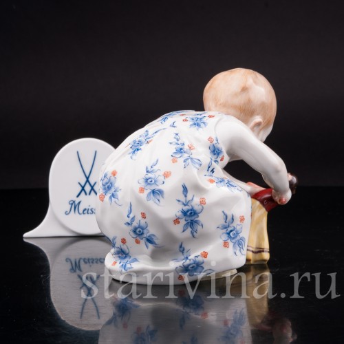 Коллекционная статуэтка Девочка с куклой, Meissen, Германия, до 1948 г.