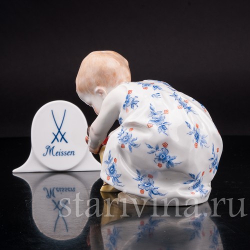 Коллекционная статуэтка Девочка с куклой, Meissen, Германия, до 1948 г.