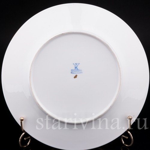 Декоративная тарелка из фарфора Домашний концерт, Wilhelm Koch, Германия, 1928 - 1949 гг.