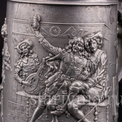 Старинная пивная кружка Танцы в таверне, Felsenstein & Mainzer, Германия, нач. 20 в.