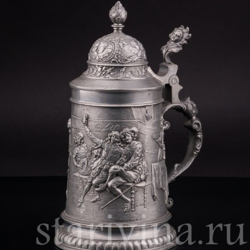 Старинная пивная кружка Танцы в таверне, Felsenstein & Mainzer, Германия, нач. 20 в.