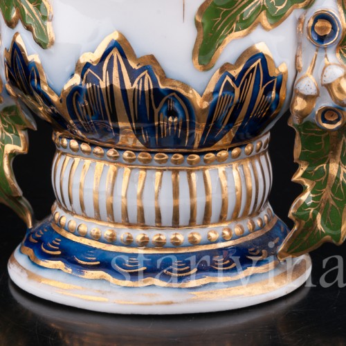 Декоративная фарфорвая Ваза-кратер в стиле ар нуво, Франция, кон. 19 в.