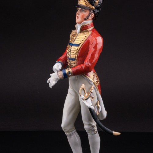 Фарфоровый солдат Офицер шотландской гвардии, 1815, Sitzendorf, Германия, вт. пол. 20 в.