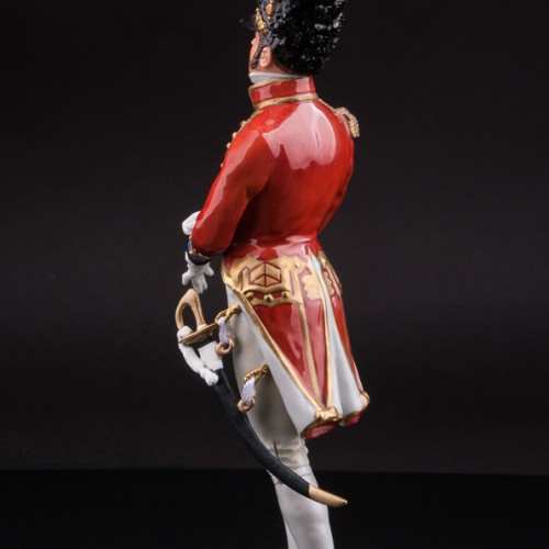 Фарфоровый солдат Офицер шотландской гвардии, 1815, Sitzendorf, Германия, вт. пол. 20 в.