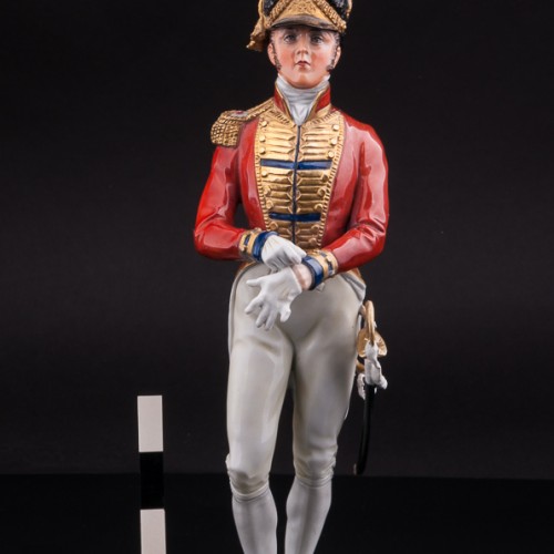 Фарфоровый солдат Офицер шотландской гвардии, 1815, Sitzendorf, Германия, вт. пол. 20 в.