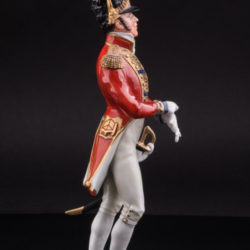 Фарфоровый солдат Офицер шотландской гвардии, 1815, Sitzendorf, Германия, вт. пол. 20 в.