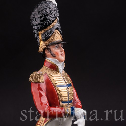 Фарфоровый солдат Офицер шотландской гвардии, 1815, Sitzendorf, Германия, вт. пол. 20 в.