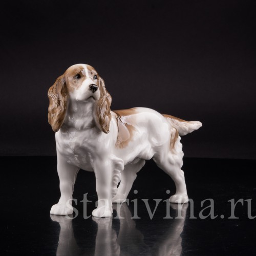 Фарфоровая статуэтка собаки Спаниель, Hutschenreuther, Германия, 1938-55 гг.
