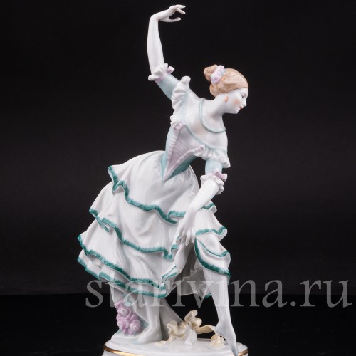 Фарфоровая статуэтка Балерина в испанском танце, Volkstedt, Германия, кон. 19 - нач. 20 вв.