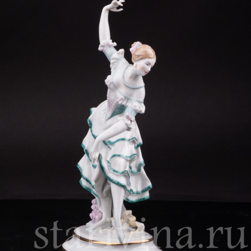 Фарфоровая статуэтка Балерина в испанском танце, Volkstedt, Германия, кон. 19 - нач. 20 вв.