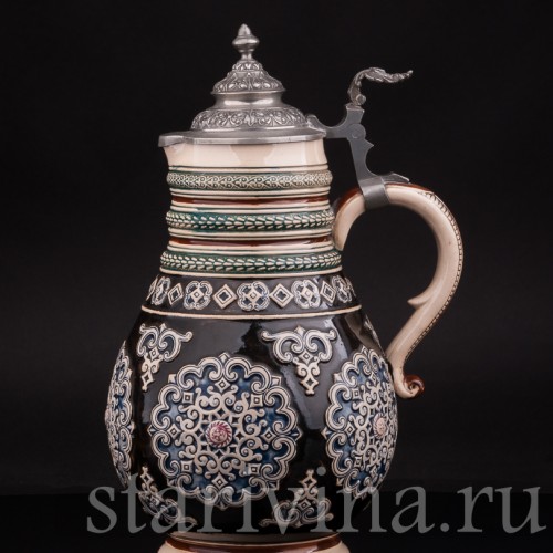 Старинный пивной Кувшин, 1,5 л, Marzi & Remy, Германия, нач. 20 в.