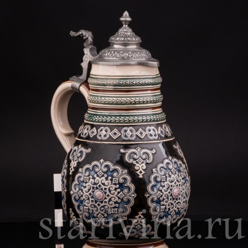 Старинный пивной Кувшин, 1,5 л, Marzi & Remy, Германия, нач. 20 в.