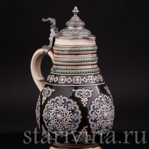 Старинный пивной Кувшин, 1,5 л, Marzi & Remy, Германия, нач. 20 в.