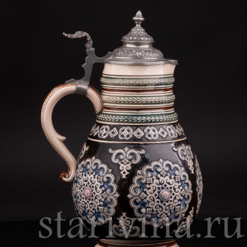 Старинный пивной Кувшин, 1,5 л, Marzi & Remy, Германия, нач. 20 в.